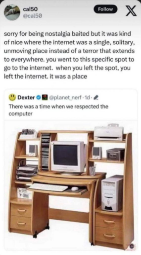 When internet was a place tweet